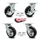 Service Caster 6 Inch Black Pneumatic Wheel Caster Swivel with Swivel Locks 2 with Brakes, 4PK SCC-100S150-PNB-TLB-BSL-2-BSL-2 - alternate 4